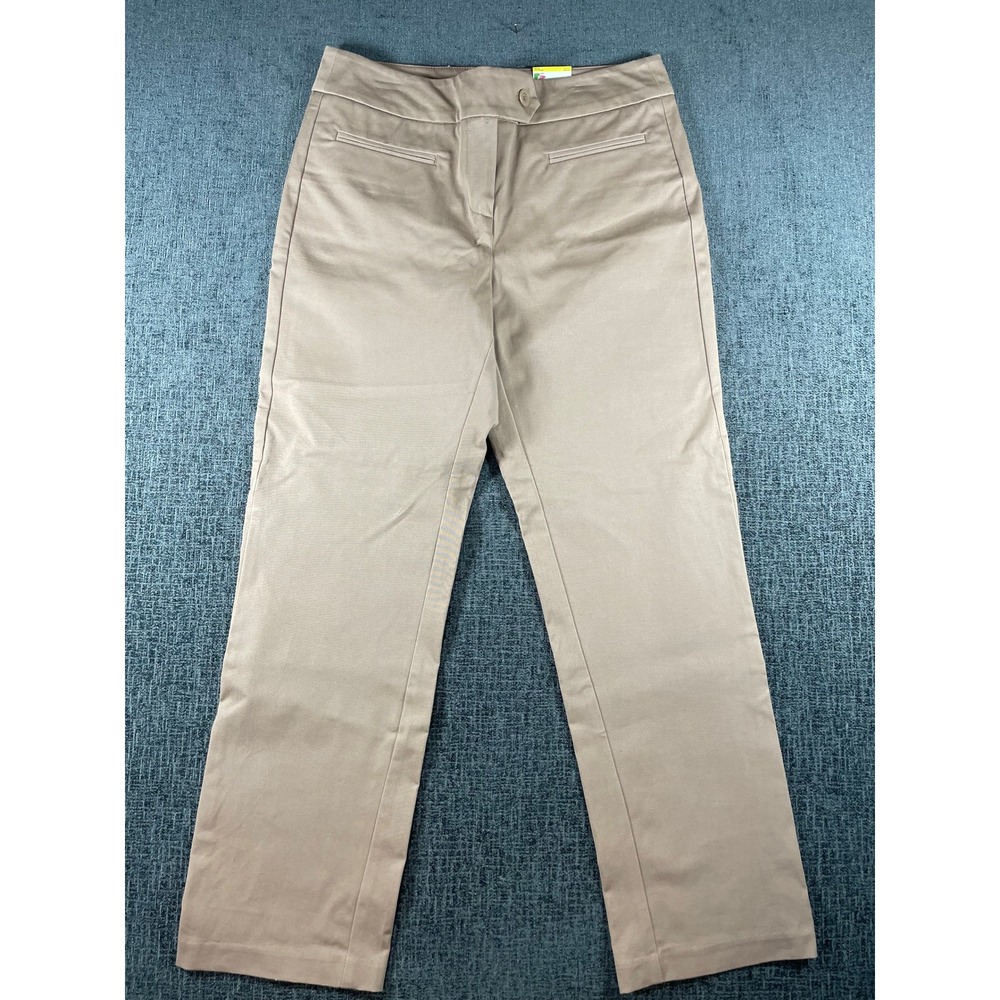Covington Lynda Bi-Stretch Dress Pants Womens 8 Camel Tan Straight Tapered VTG